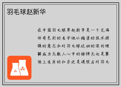 羽毛球赵新华